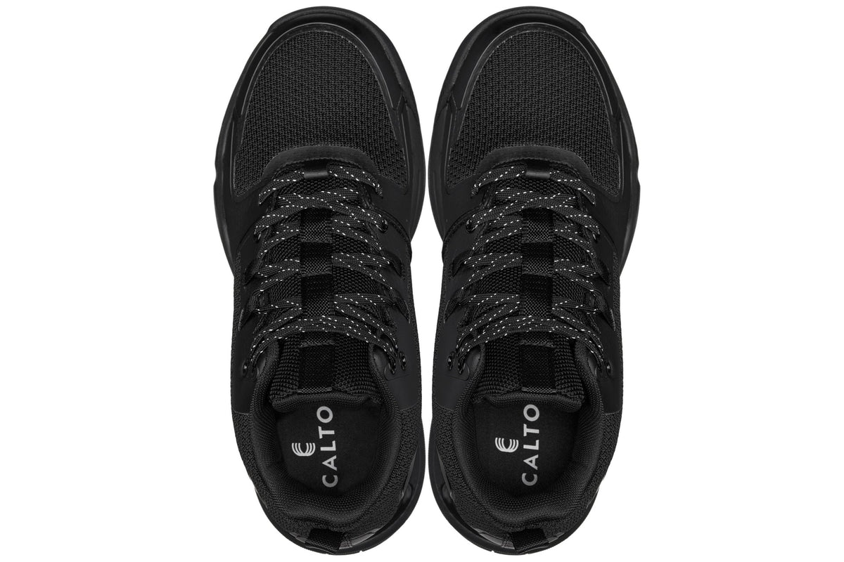 CALTO - Q393 - 3 Inches Taller (Black) - Basketball High-Top Sneakers - Pendo Store