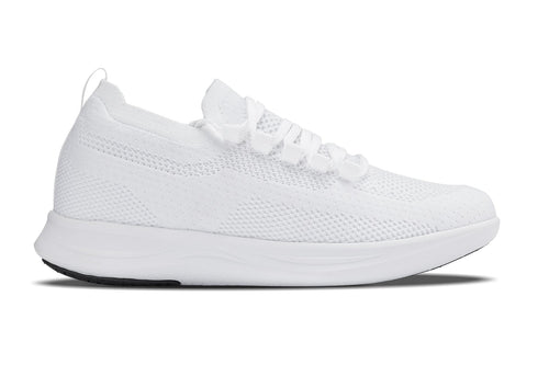CALTO - QA061 - 2.4 Inches Taller (White/White Sole) - Lightweight Knitted Sneakers - Pendo Store