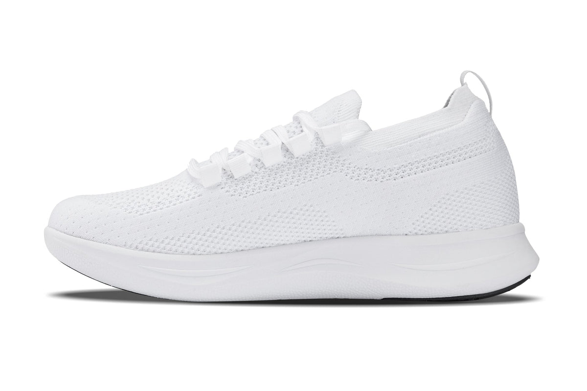 CALTO - QA061 - 2.4 Inches Taller (White/White Sole) - Lightweight Knitted Sneakers - Pendo Store