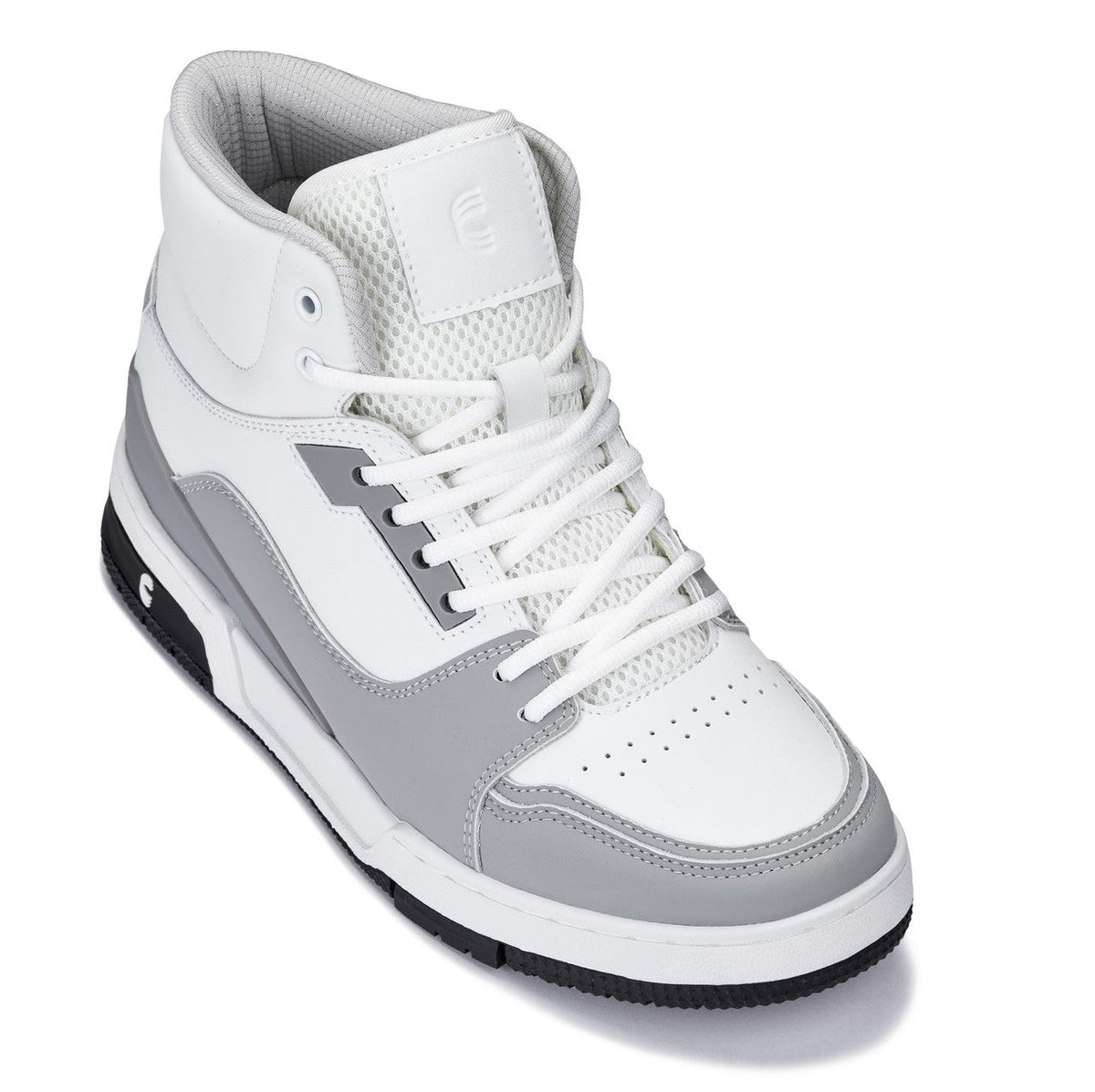 CALTO - S4751 - 3 Inches Taller (White/Grey) - High Top Sneakers - Pendo Store