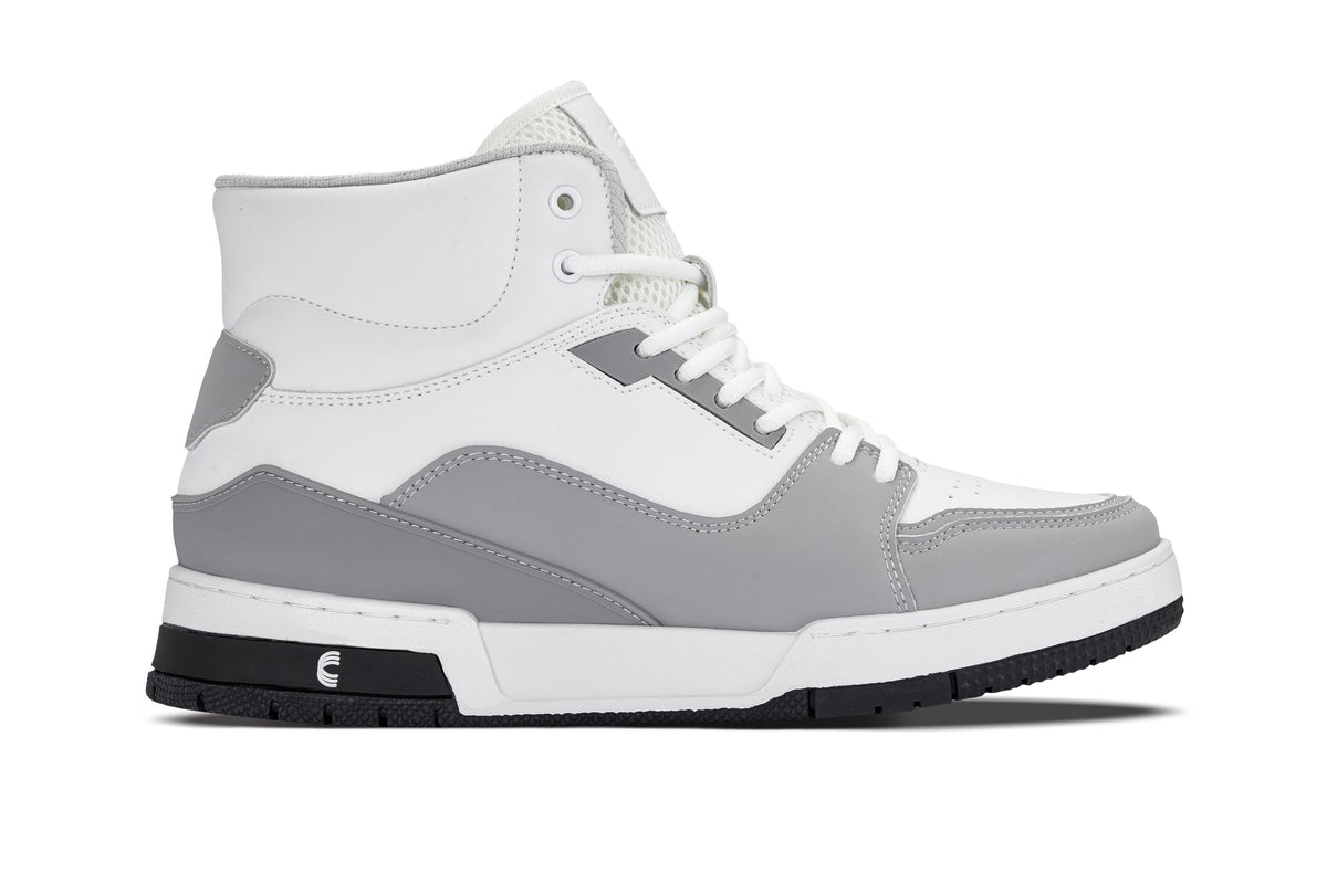 CALTO - S4751 - 3 Inches Taller (White/Grey) - High Top Sneakers - Pendo Store