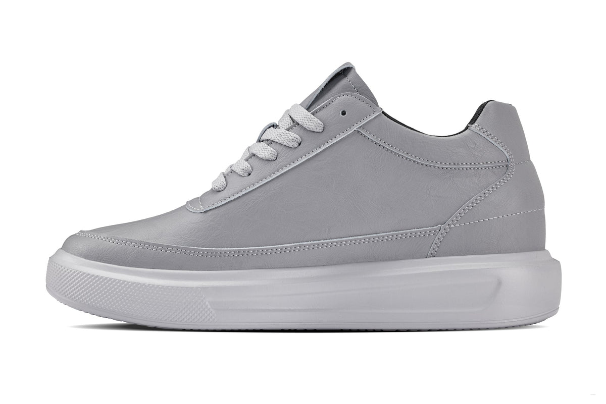 CALTO - X1648 - 2.8 Inches Taller (Pewter Grey) - Lightweight Sneakers - Pendo Store