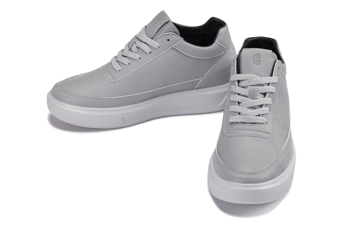 CALTO - X1648 - 2.8 Inches Taller (Pewter Grey) - Lightweight Sneakers - Pendo Store