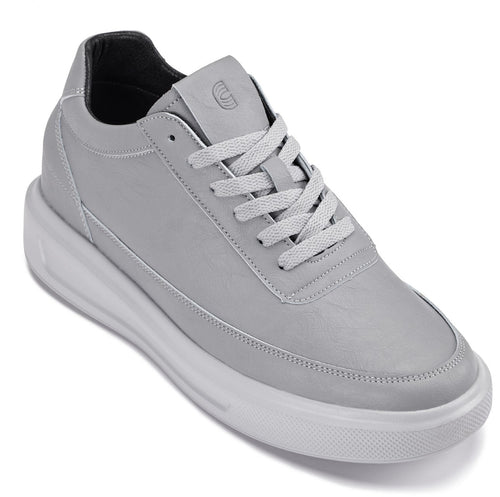 CALTO - X1648 - 2.8 Inches Taller (Pewter Grey) - Lightweight Sneakers - Pendo Store