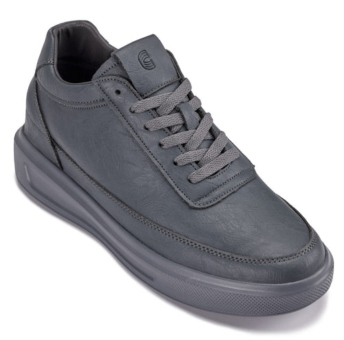 CALTO - X1649 - 2.8 Inches Taller (Iron Grey) - Lightweight Sneakers - Pendo Store