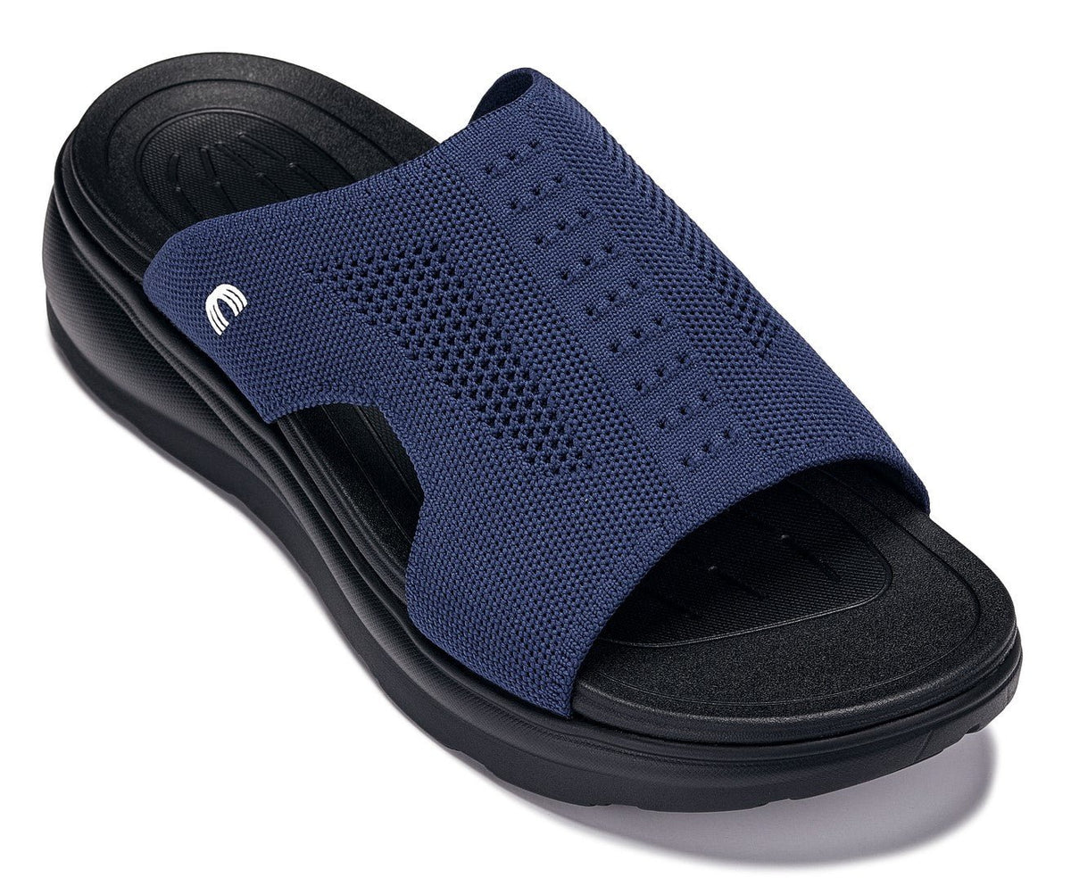CALTO - X1659 - 2 Inches Taller (Black/Knitted Navy) - Pendo Store