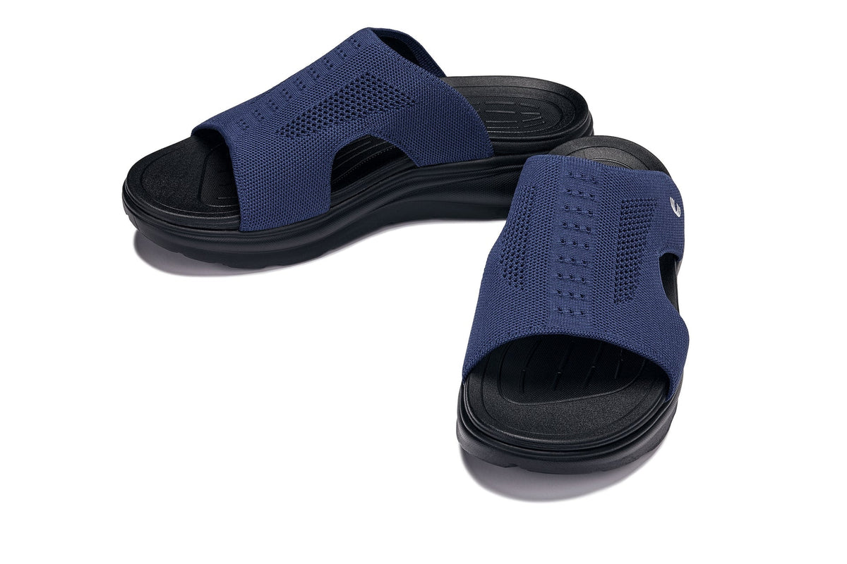 CALTO - X1659 - 2 Inches Taller (Black/Knitted Navy) - Pendo Store