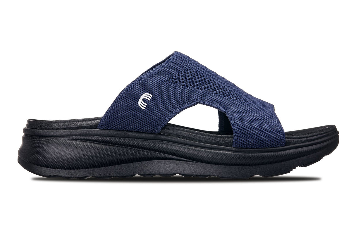 CALTO - X1659 - 2 Inches Taller (Black/Knitted Navy) - Pendo Store