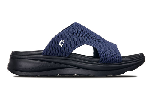 CALTO - X1659 - 2 Inches Taller (Black/Knitted Navy) - Pendo Store