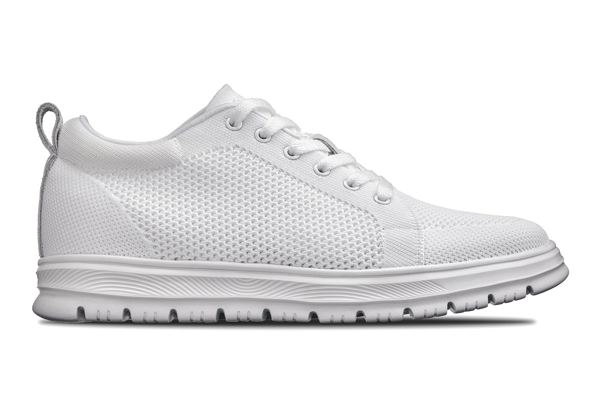 CALTO - X2321 - 2.4 Inches Taller (White/White Sole) - Lace Up Casual Sneaker - Lightweight - Pendo Store