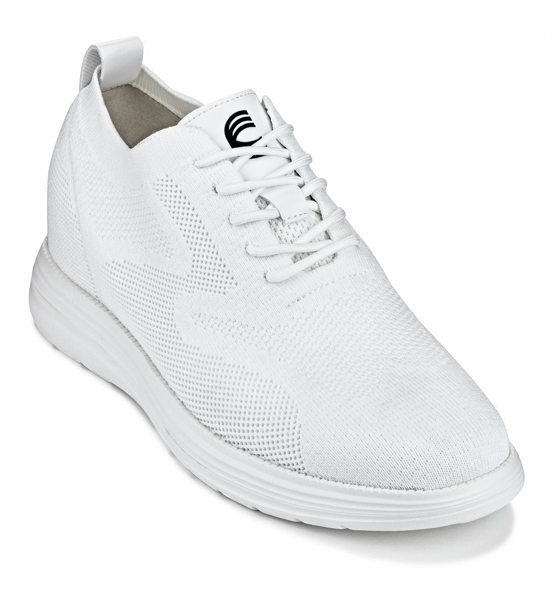 CALTO - X2633 - 2.8 Inches Taller (White) - Lace Up Casual Walker - Lightweight - Pendo Store