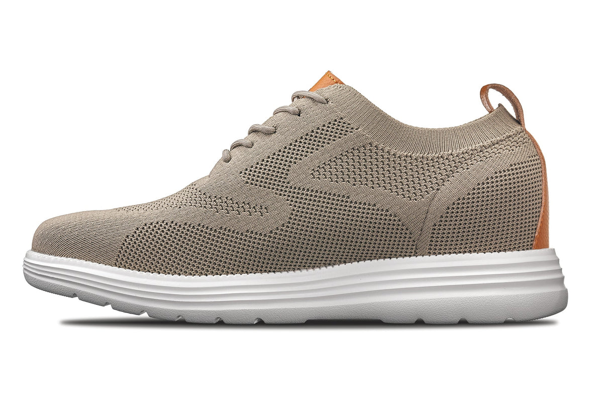 CALTO - X2639 - 2.8 Inches Taller (Khaki Green/Brown) - Lace Up Casual Walker - Lightweight - Pendo Store