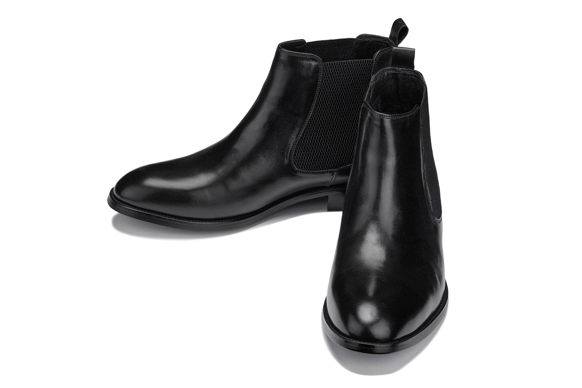 CALTO - Y72230 - 2.8 Inches Taller (Black) - Chelsea Boots - Pendo Store