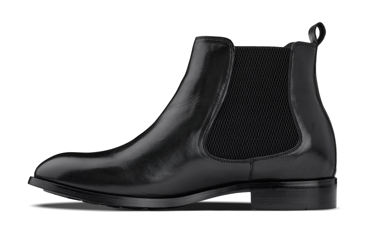 CALTO - Y72230 - 2.8 Inches Taller (Black) - Chelsea Boots - Pendo Store