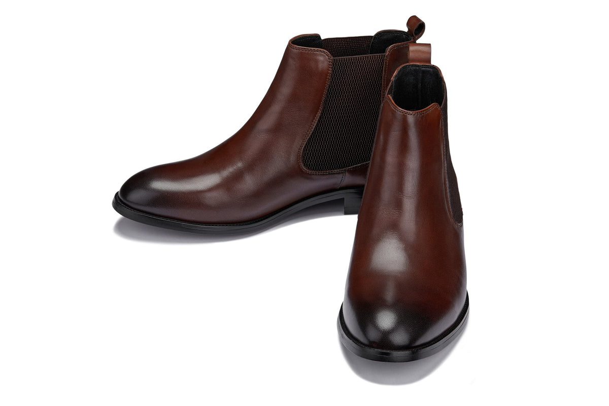 CALTO - Y72231 - 2.8 Inches Taller (Coffee Brown) - Chelsea Boots - Pendo Store