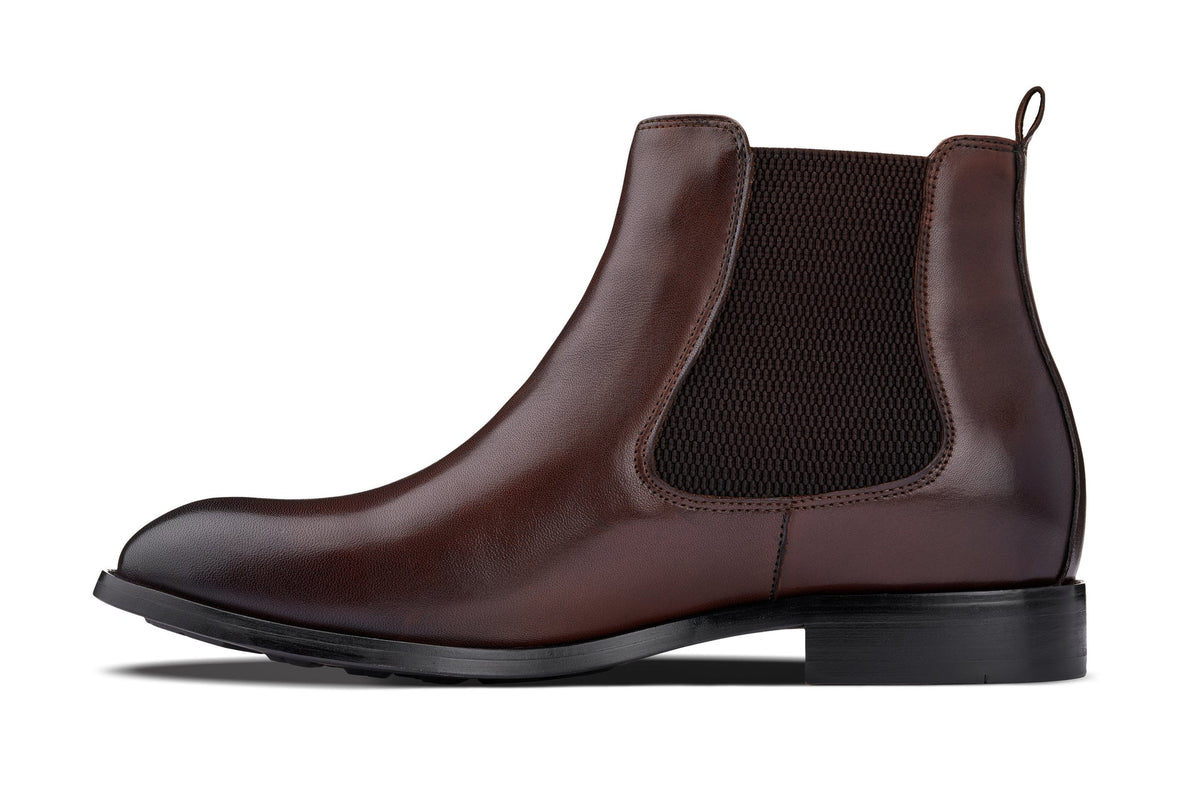 CALTO - Y72231 - 2.8 Inches Taller (Coffee Brown) - Chelsea Boots - Pendo Store