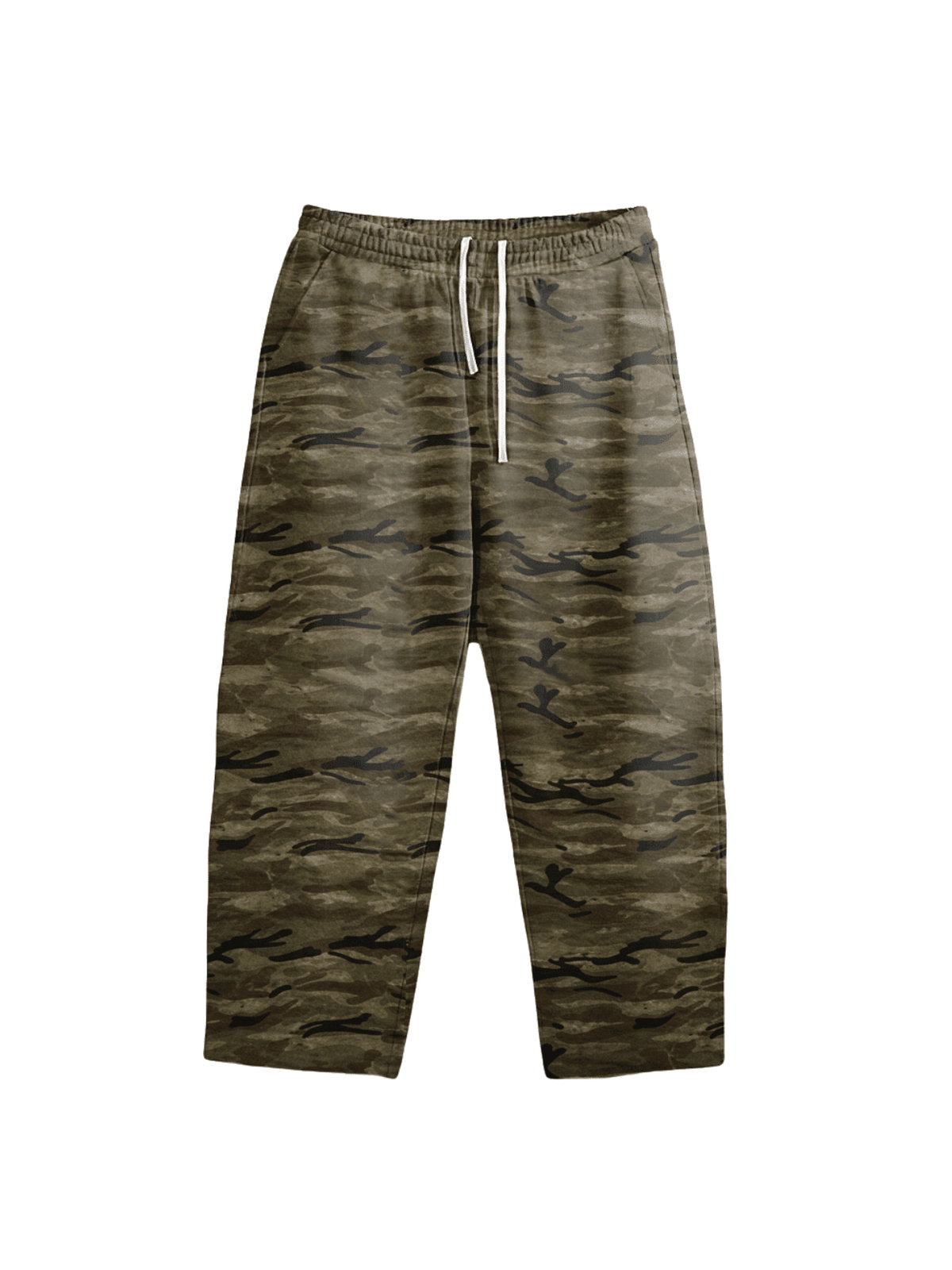 Camo Oversized Heavyweight Curved-Leg Sweatpants - Pendo Store