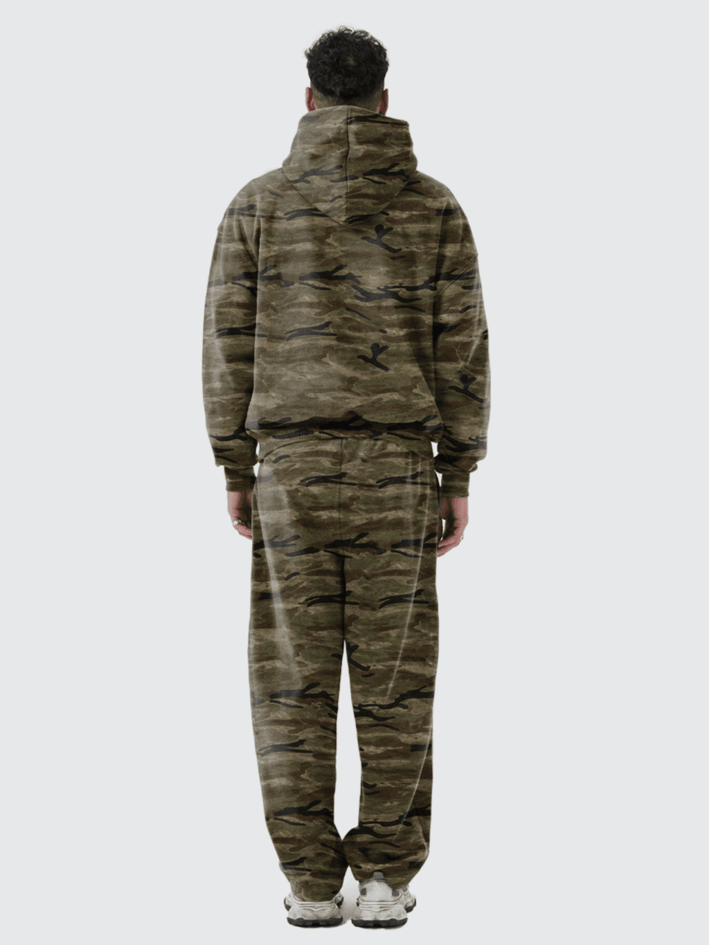 Camo Oversized Heavyweight Curved-Leg Sweatpants - Pendo Store