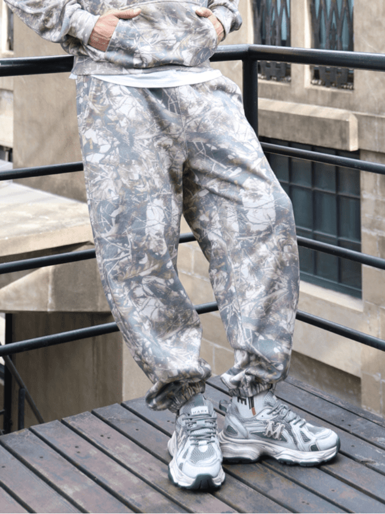 Camo Oversized Heavyweight French Terry Sweatpants - Pendo Store