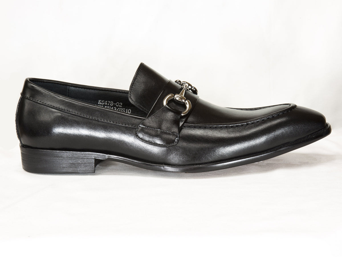 Carrucci Calfskin Loafer - Black - Pendo Store