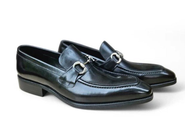 Carrucci Calfskin Loafer - Black - Pendo Store