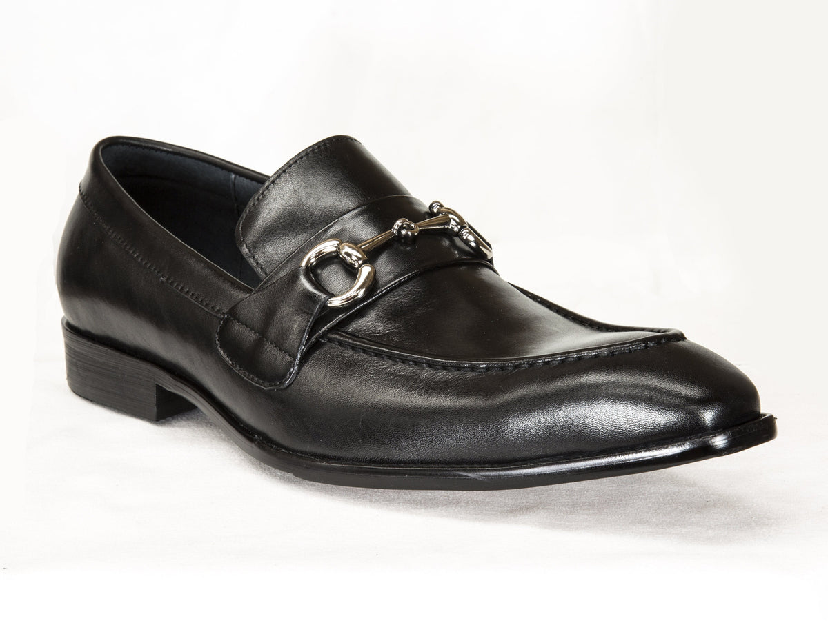 Carrucci Calfskin Loafer - Black - Pendo Store