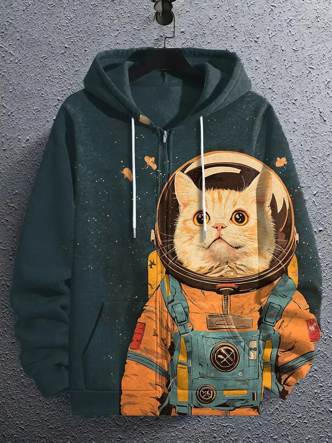 Cartoon Graffiti Cat 3d Print Zipper Hoodies Sweatshirts - Pendo Store