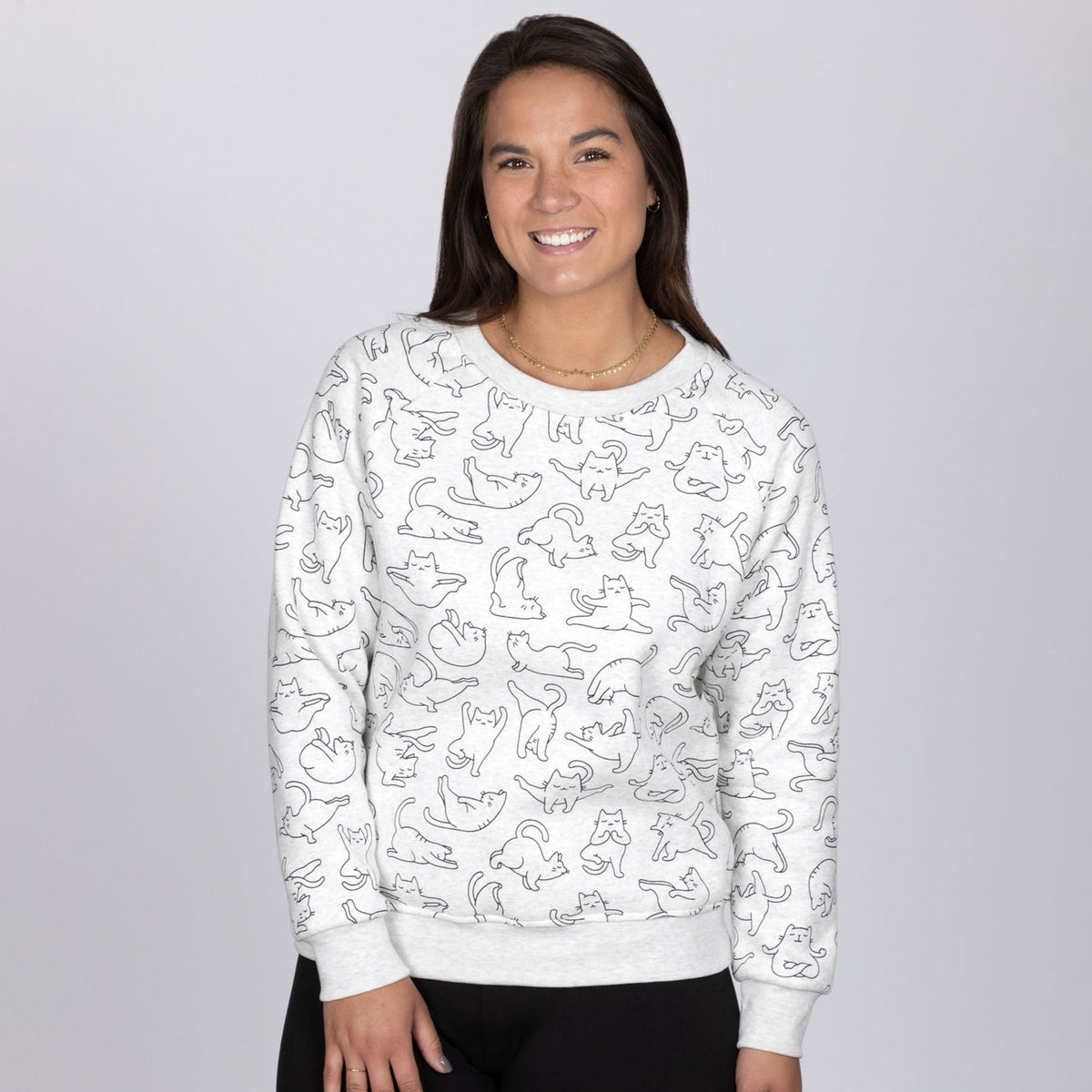 Cat Yoga Crew Sweatshirt - Pendo Store