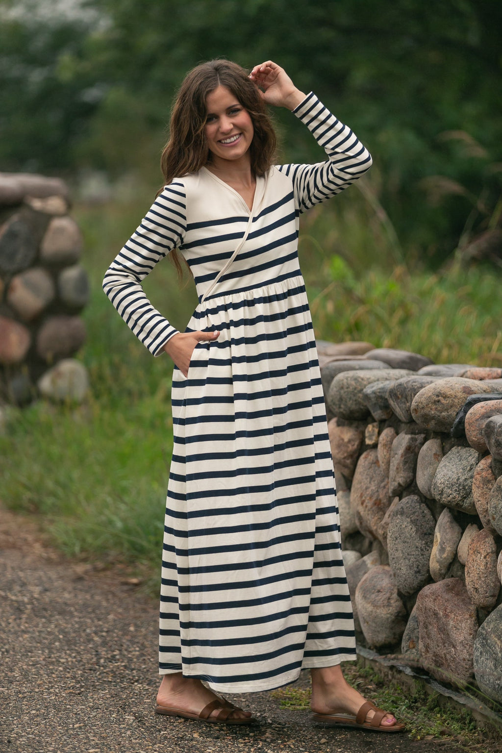 Celeste Striped Knit Maxi Dress - FINAL SALE - Pendo Store