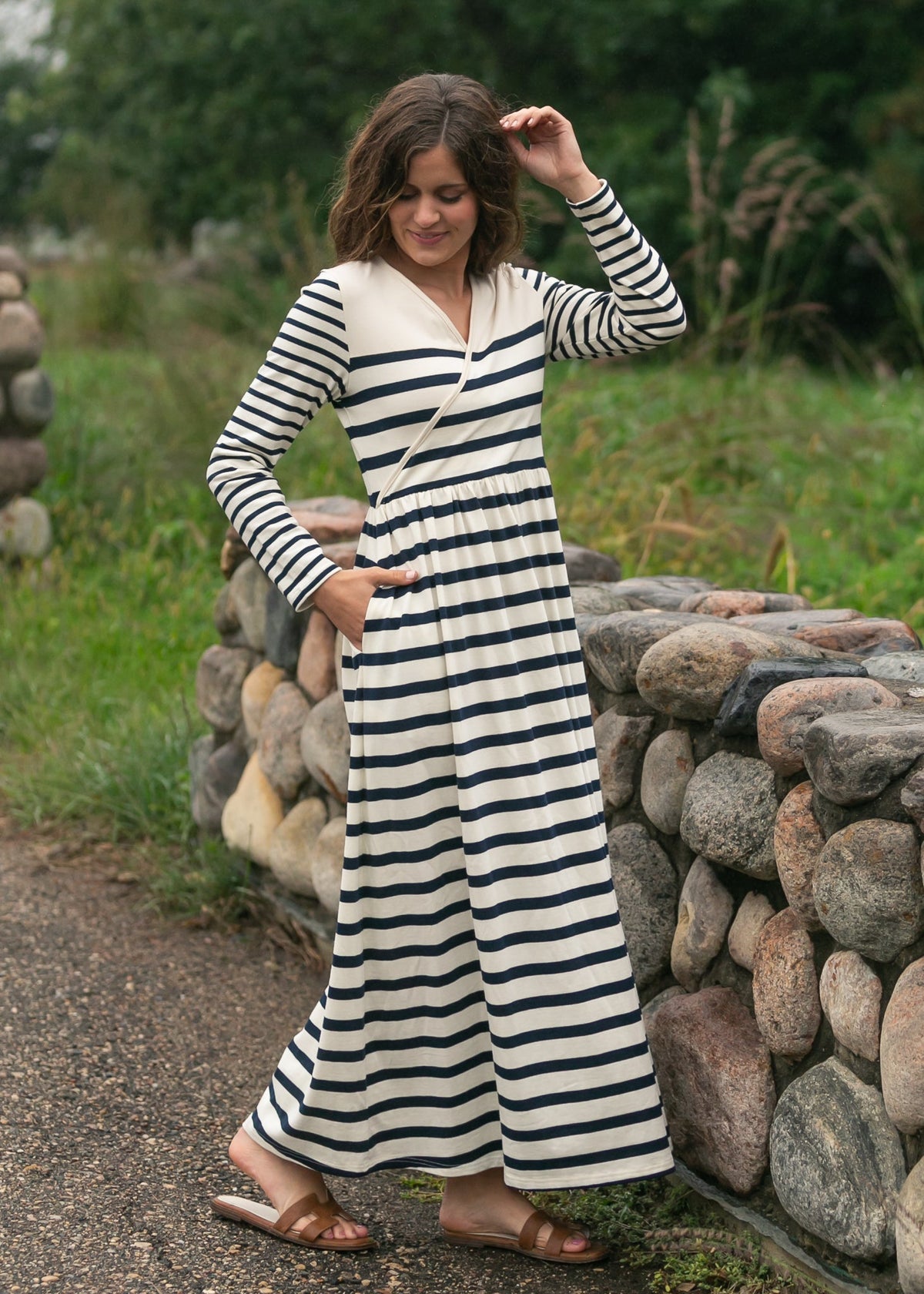 Celeste Striped Knit Maxi Dress - FINAL SALE - Pendo Store