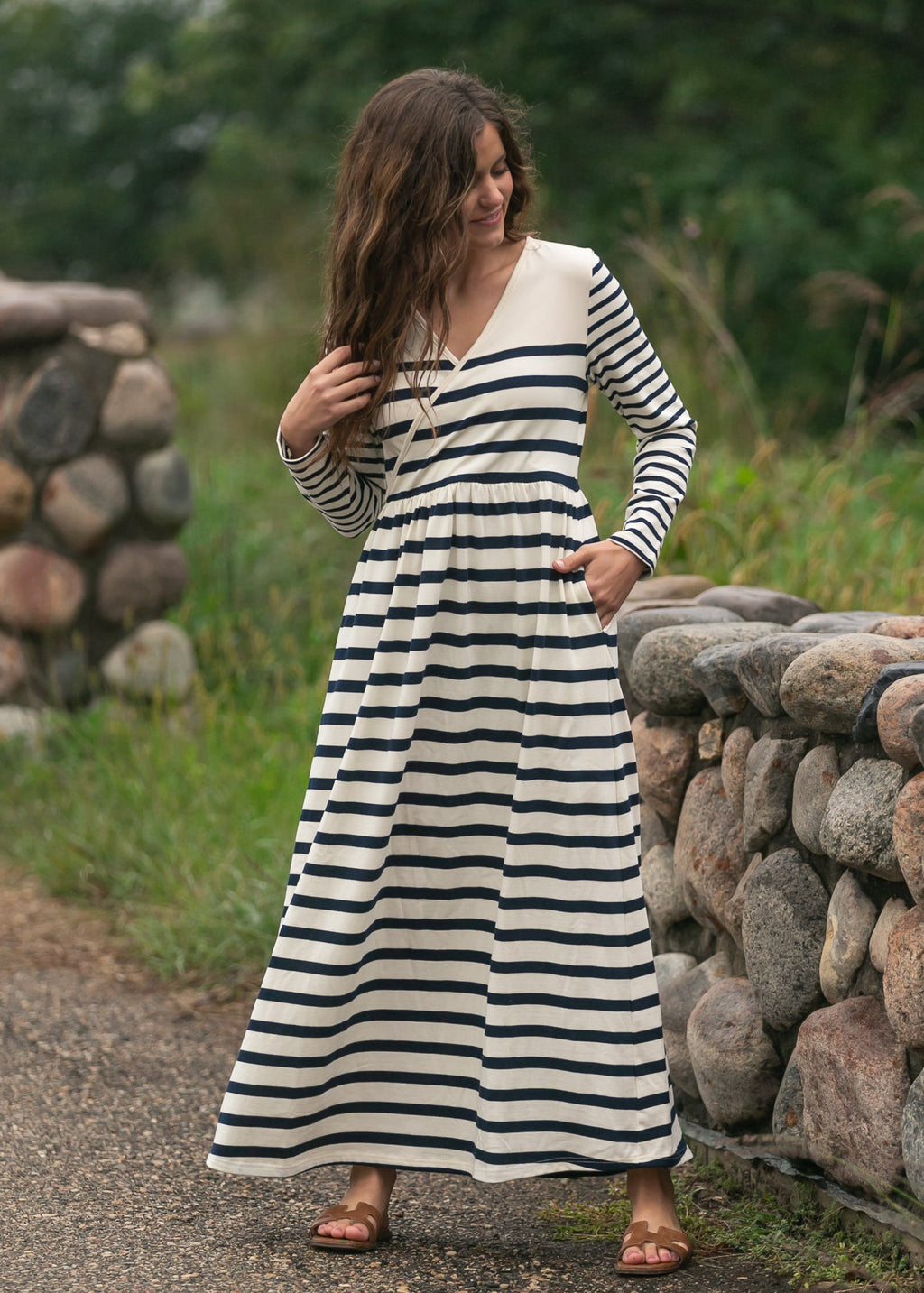 Celeste Striped Knit Maxi Dress - FINAL SALE - Pendo Store