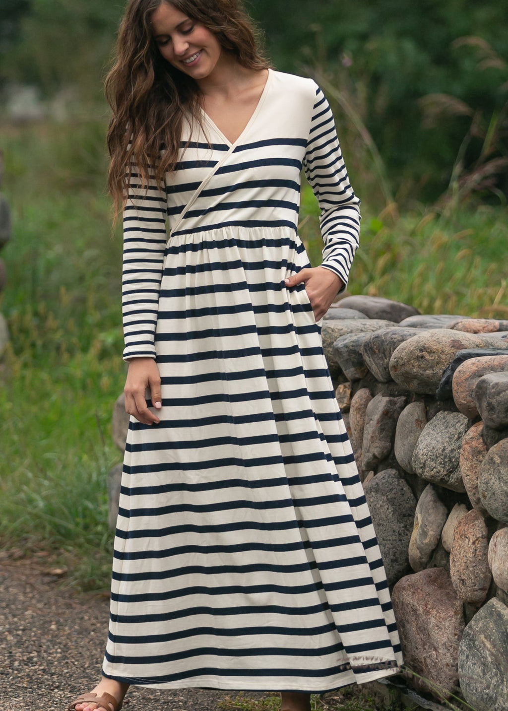 Celeste Striped Knit Maxi Dress - FINAL SALE - Pendo Store