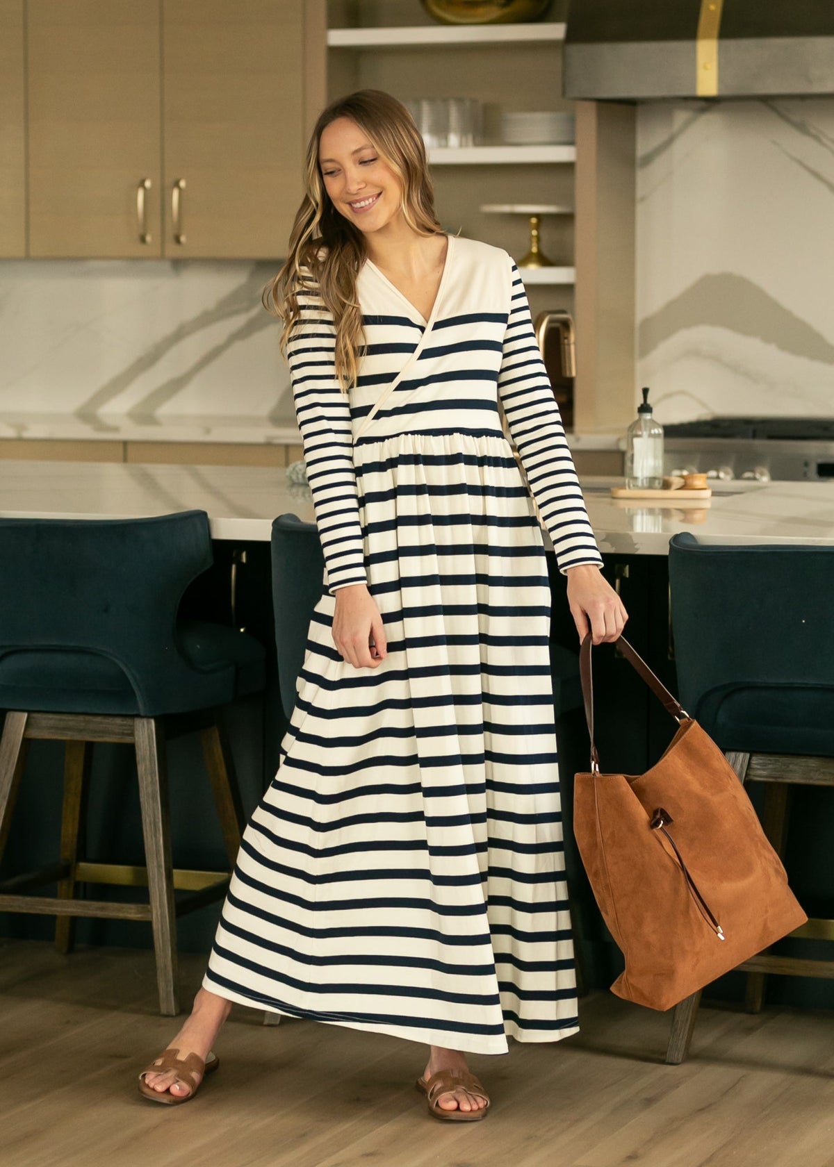 Celeste Striped Knit Maxi Dress - FINAL SALE - Pendo Store