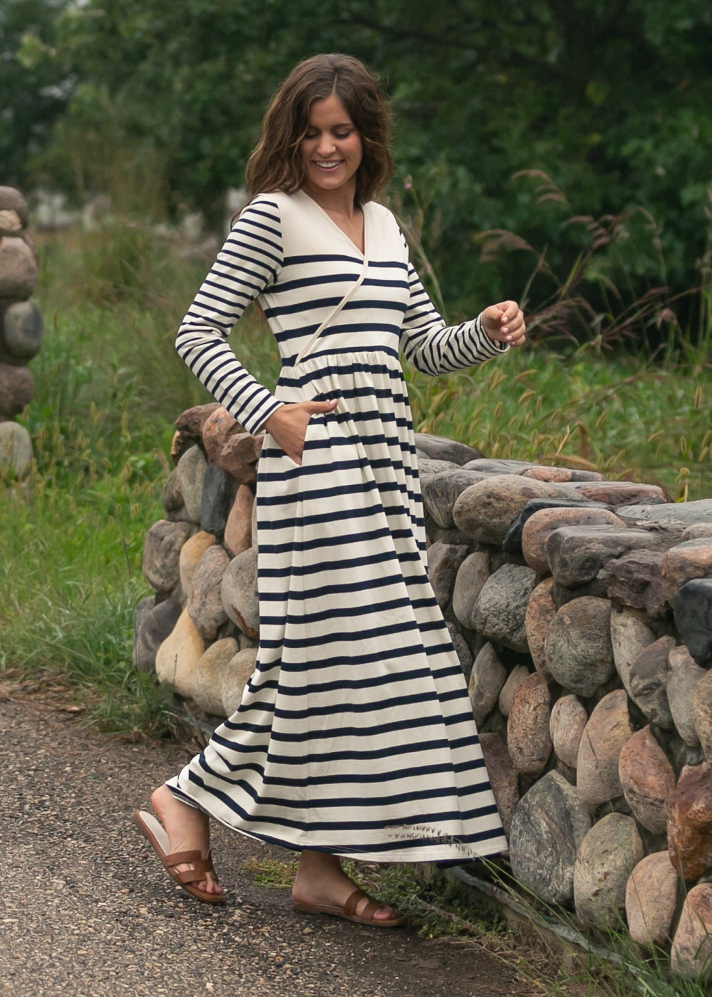 Celeste Striped Knit Maxi Dress - FINAL SALE - Pendo Store