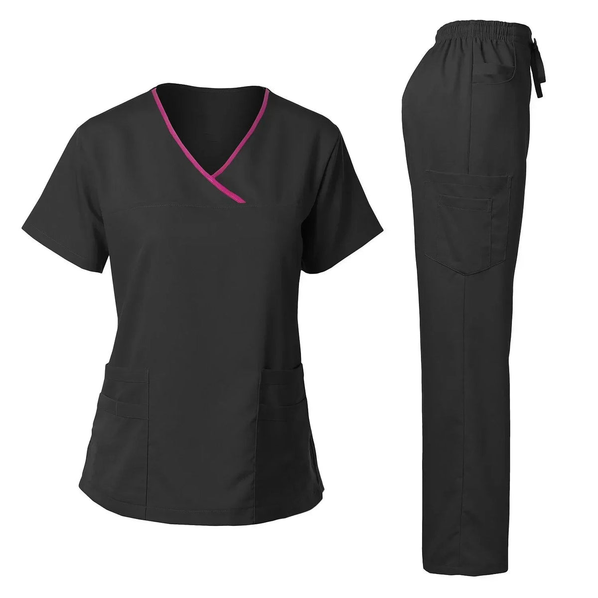 Cherokee Medical Uniforms Nurse Uniform Scrubs for Women Set Scrub Pants with Pockets and V-neck SPA Scrub Top for Hospital - Pendo Store