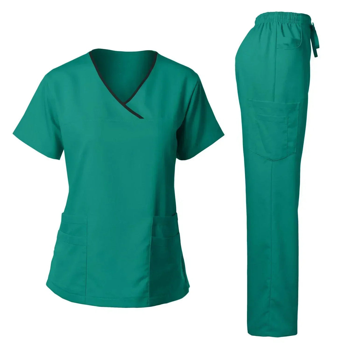 Cherokee Medical Uniforms Nurse Uniform Scrubs for Women Set Scrub Pants with Pockets and V-neck SPA Scrub Top for Hospital - Pendo Store
