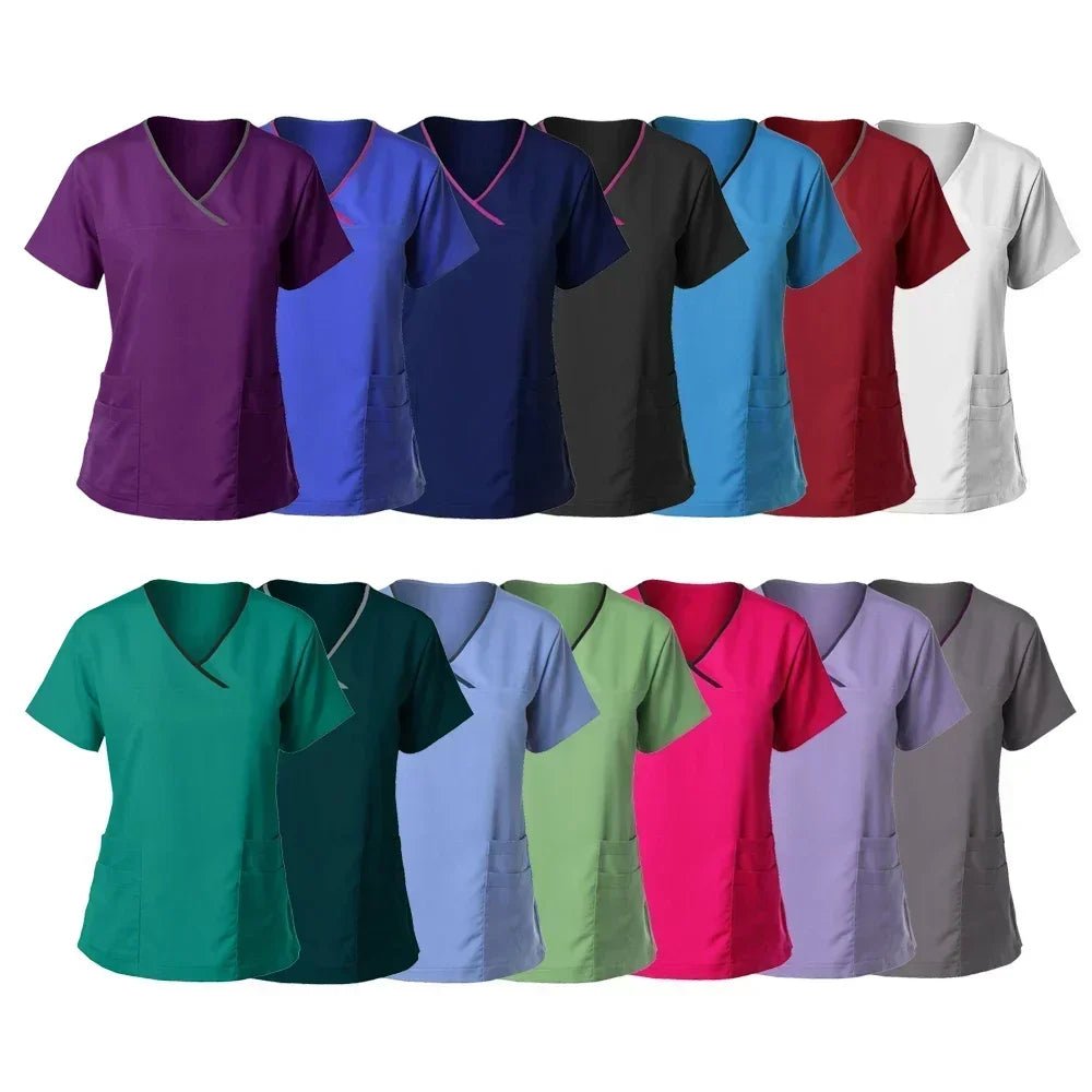 Cherokee Medical Uniforms Nurse Uniform Scrubs for Women Set Scrub Pants with Pockets and V-neck SPA Scrub Top for Hospital - Pendo Store
