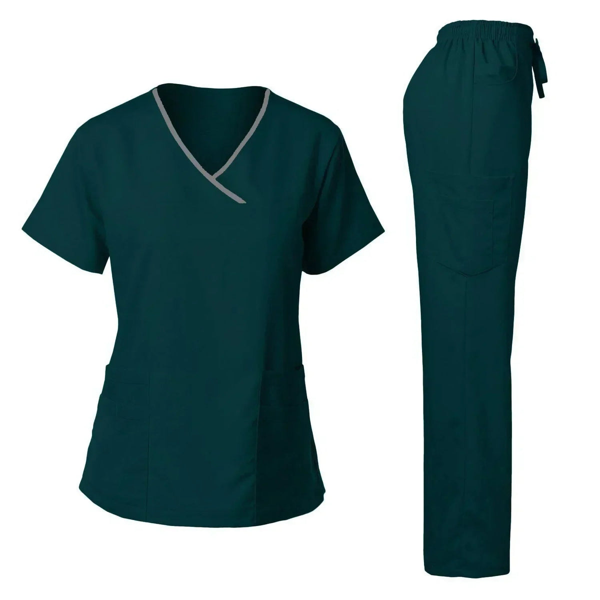 Cherokee Medical Uniforms Nurse Uniform Scrubs for Women Set Scrub Pants with Pockets and V-neck SPA Scrub Top for Hospital - Pendo Store