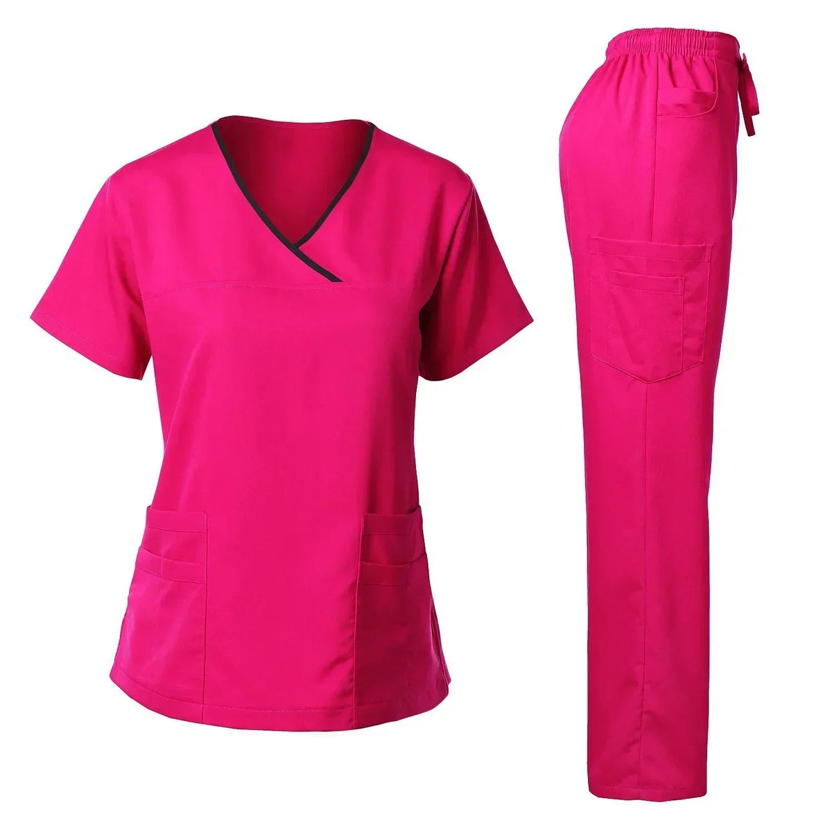 Cherokee Medical Uniforms Nurse Uniform Scrubs for Women Set Scrub Pants with Pockets and V-neck SPA Scrub Top for Hospital - Pendo Store