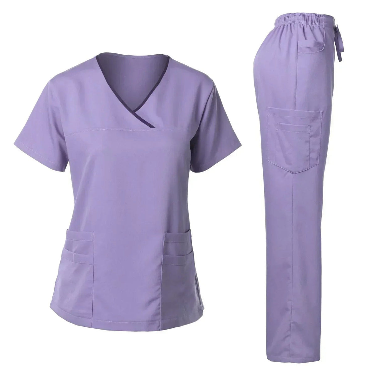 Cherokee Medical Uniforms Nurse Uniform Scrubs for Women Set Scrub Pants with Pockets and V-neck SPA Scrub Top for Hospital - Pendo Store