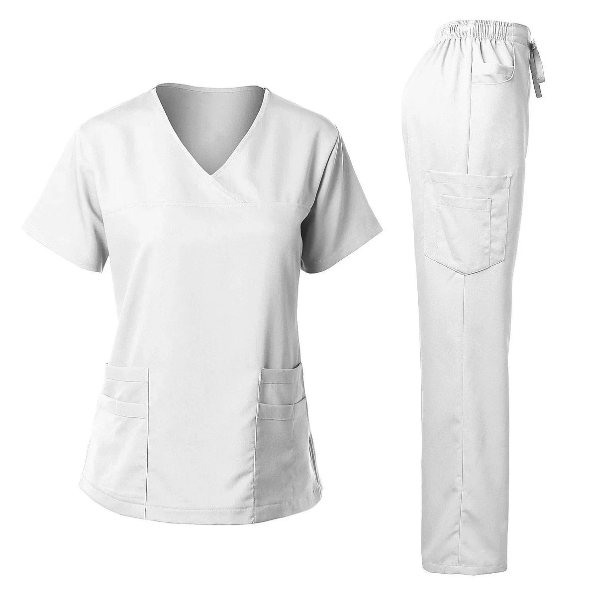 Cherokee Medical Uniforms Nurse Uniform Scrubs for Women Set Scrub Pants with Pockets and V-neck SPA Scrub Top for Hospital - Pendo Store