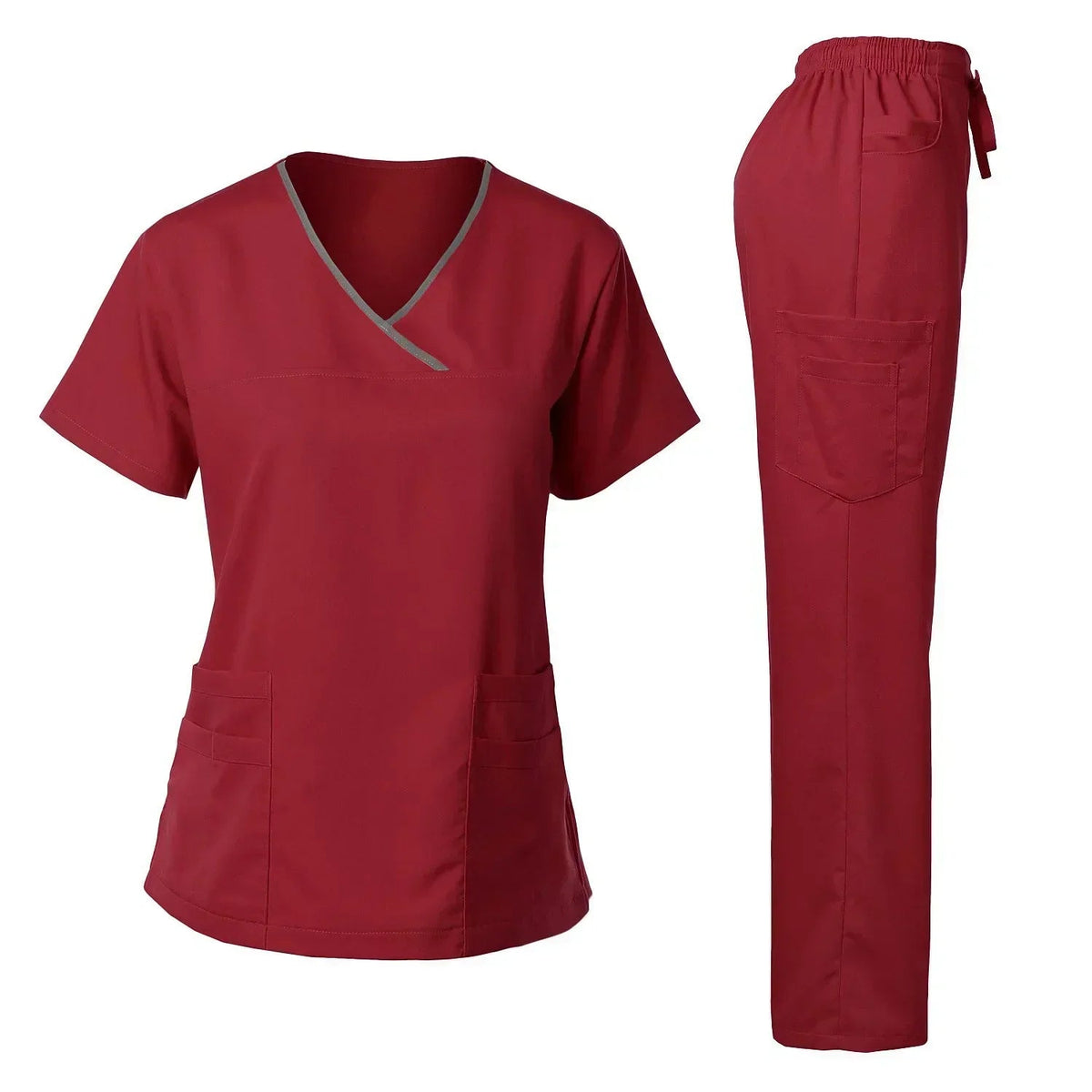 Cherokee Medical Uniforms Nurse Uniform Scrubs for Women Set Scrub Pants with Pockets and V-neck SPA Scrub Top for Hospital - Pendo Store