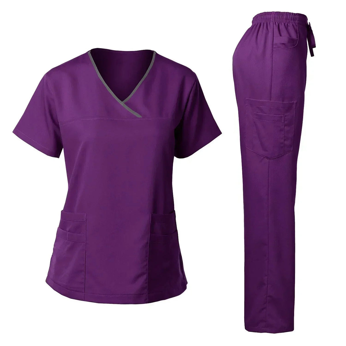 Cherokee Medical Uniforms Nurse Uniform Scrubs for Women Set Scrub Pants with Pockets and V-neck SPA Scrub Top for Hospital - Pendo Store