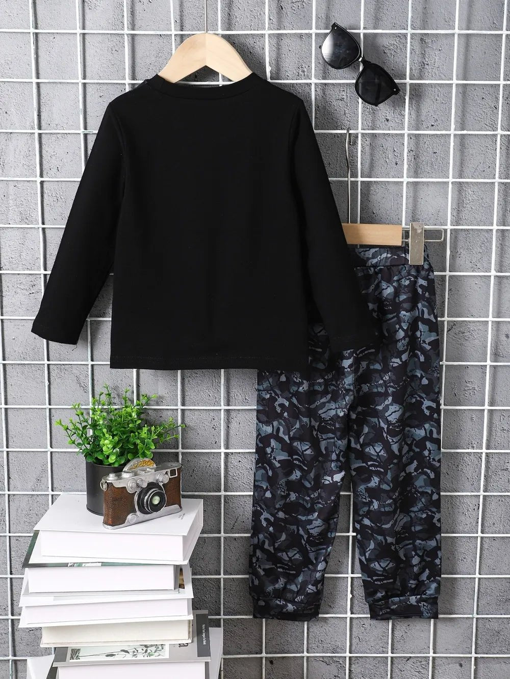Children's Camouflage Color Block Top and Pants Set - Pendo Store