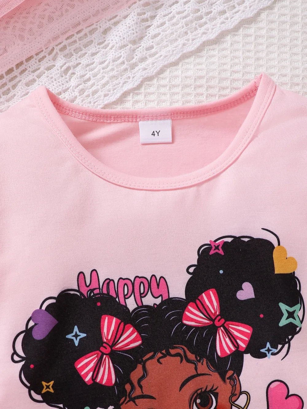 Children's Cartoon Graphic Top and Pants Set - Pendo Store