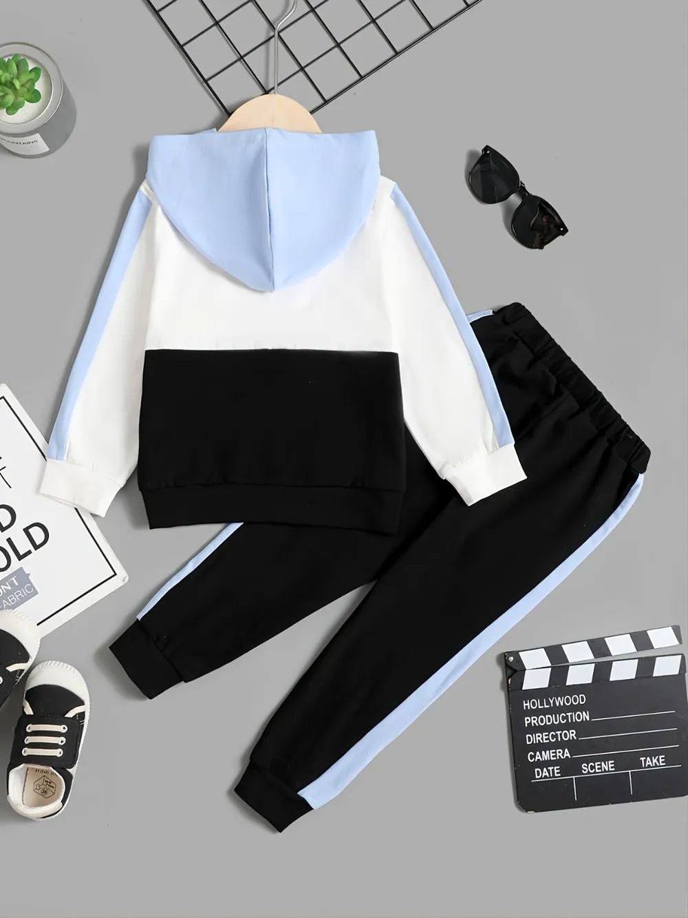 Children's Color Block Hoodie and Pants Set - Pendo Store