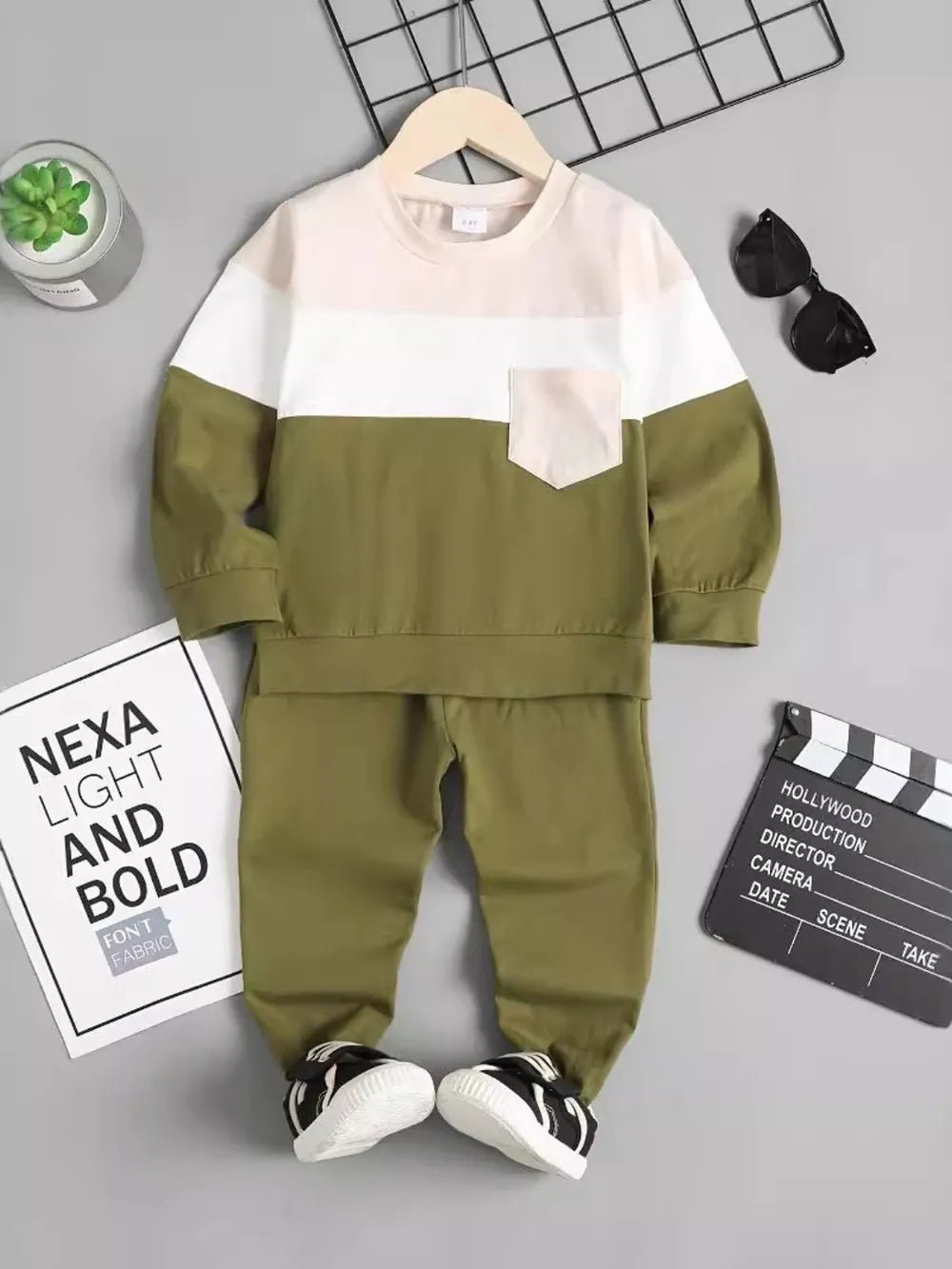 Children's Color Block Top and Pants Set - Pendo Store