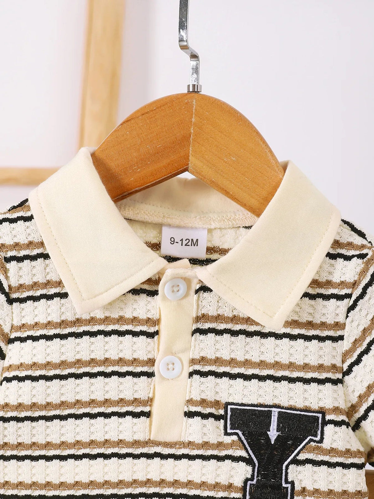 Children's Striped Short Sleeve Polo and Pants Set - Pendo Store