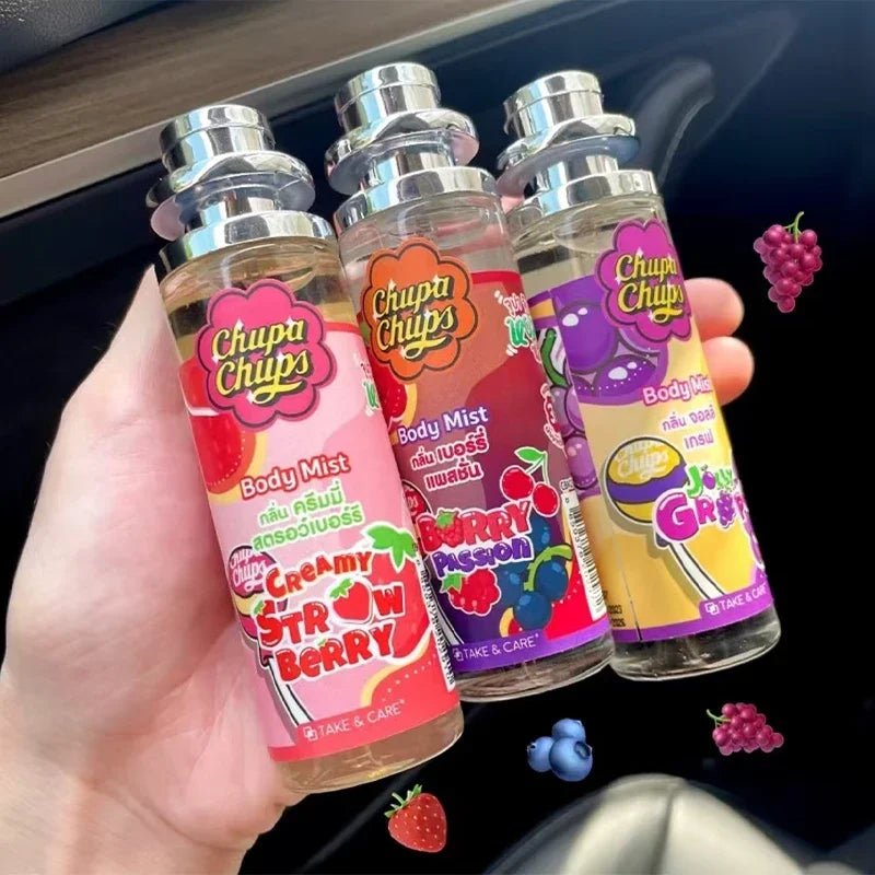 Chupa Chups Body Mist 100ml Refreshing Fruity Fragrance Long-lasting Sweet Scent Melon Apple Grape Berry Flavors Women Perfume - Pendo Store