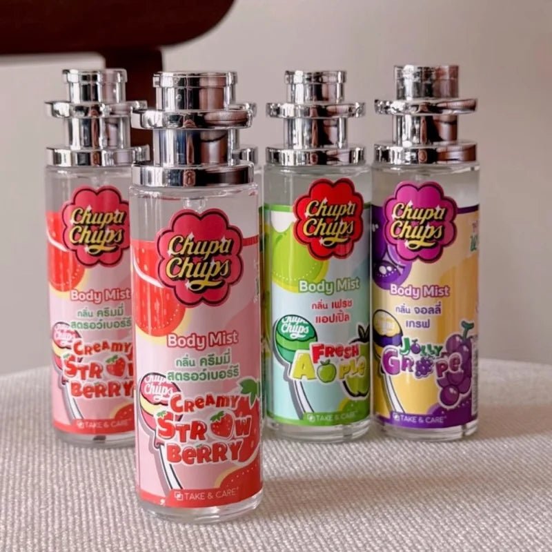 Chupa Chups Body Mist 100ml Refreshing Fruity Fragrance Long-lasting Sweet Scent Melon Apple Grape Berry Flavors Women Perfume - Pendo Store